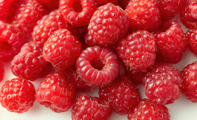 Fresh raspberries forming a delicious and healthy background