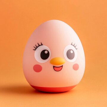 Huevos, decorados, de manera amigable, concepto de alimentaci&oacute;n para ni&ntilde;os y prote&iacute;nas.