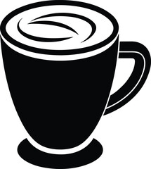latte icon vector silhouette