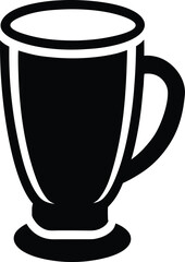 latte icon vector silhouette