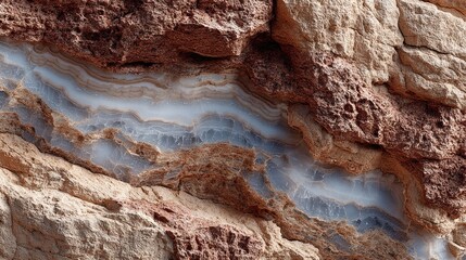 Rock layers with varying colors