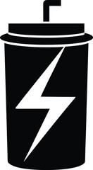 energy drink icon vector silhouette