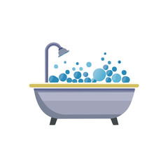 Bathtub Icon Isolated on a Transparent Background 