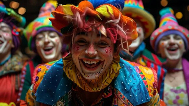 Joyful Clowns in Performance
