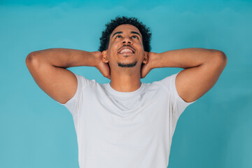 latino man isolated on relaxed background