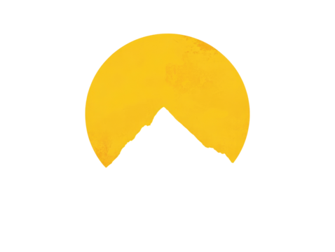 Circular, golden object, crescent shape, bite taken