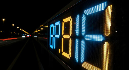 Dynamic Information Display Illuminating Nighttime Highway Speed with Digital Precision