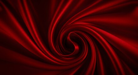 Elegant Red Silk Fabric Swirl - Abstract Texture Background for Fashion, Luxury and Design