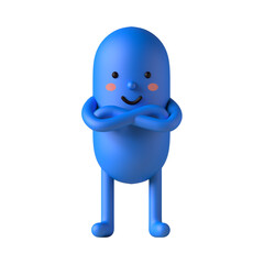 Smiling Blue 3D Character: Perfect for App Icons, Websites & More