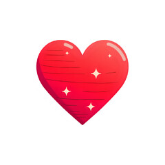 Vibrant Red Heart Graphic: Perfect for Valentine's Day, Love Designs, and Romantic Projects