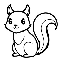 Squirrel on white background