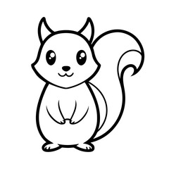 Squirrel on white background