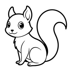 Squirrel on white background