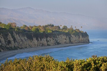 Strong waves wash up on the shores of Malibu from Point Dume, just up the Pacific Coast Highway from Los Angeles. 