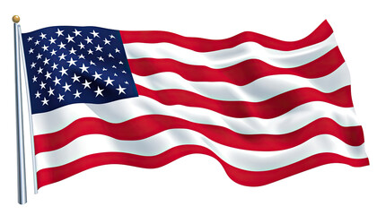Fototapeta premium American flag waving