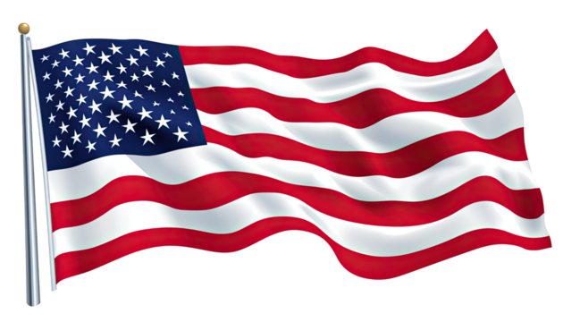 American flag waving