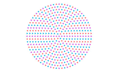  Colorful Digital Grid with Geometric Shapes in a Circle – Gradient Art with Symmetry for Creative Backgrounds , Tech Branding,Web Art, and Presentations