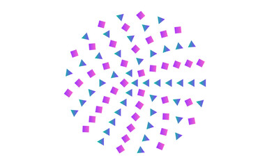 Colorful Abstract Circular Mandala Pattern with Gradient Triangles – Symmetrical Geometric Design in Purple for Digital Art, UI Backgrounds, Branding, Posters, and Decor