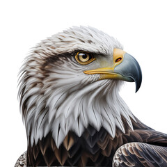 Close Up of an Eagle s Head and Feathers