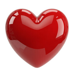 Glossy Red Heart Shape