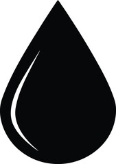 water drop icon vector silhouette 
