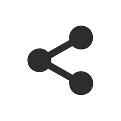 Share icon isolated on black background for web app networking interface and social media sharing options for connection and collaboration