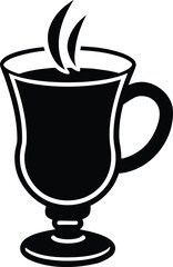 hot toddy icon vector silhouette on transparent background