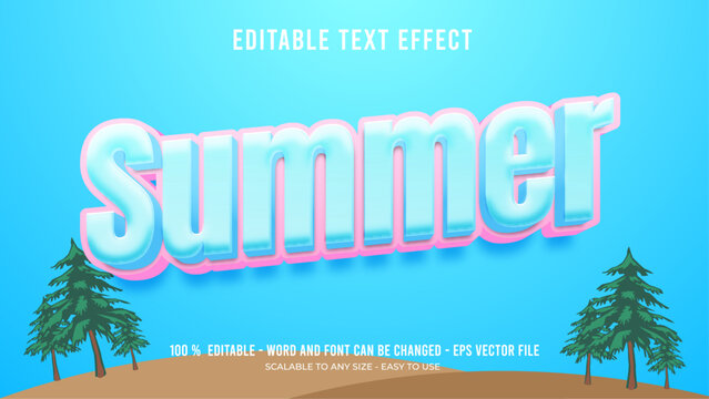 summer editable text effect