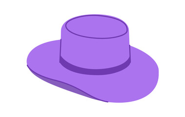 Outback Aussie Akubra Hat with band. Head Fashion accessory cap with wide brim clothing technical illustration. Vector headgear for Men, women, unisex style, flat template CAD mockup sketch outline