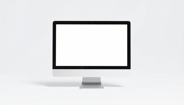 blank imac screen mockup,Modern Monitor Mockup, Realistic Template with UI Interface on Wide Screen for Web Presentation, Application Design Display, or Digital Product 