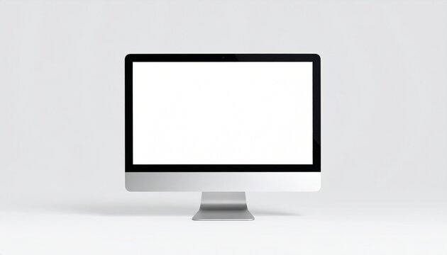 blank imac screen mockup,Modern Monitor Mockup, Realistic Template with UI Interface on Wide Screen for Web Presentation, Application Design Display, or Digital Product 
