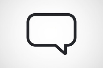 Naklejka premium Communication Design: Clean White Speech Bubble with Professional Messaging and Clear Communication