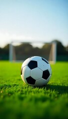 Generative AI Dynamic Rendering of Soccer Ball on Verdant Pitch