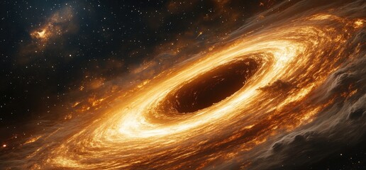 Obraz premium Space phenomenon swirling energy black hole outer space