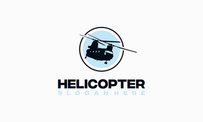 Fototapeta premium Helicopter Silhouette logo designs template vector