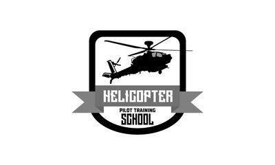 Helicopter Logo designs badge Vector template,