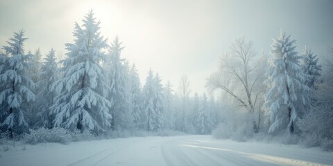 Obraz premium Winter Wonderland Snowy Trees