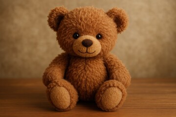 Obraz premium Adorable brown teddy bear plush toy perfect for children's comfort and companionship