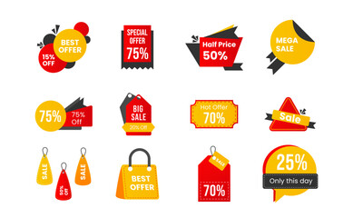 Set of Best sale offer banners. Discounts price deal stickers. Special offer bubble. Promotion sale tag coupons. Quiz bubble banner. Best discount deal sticker templates. Promotion Ad labels