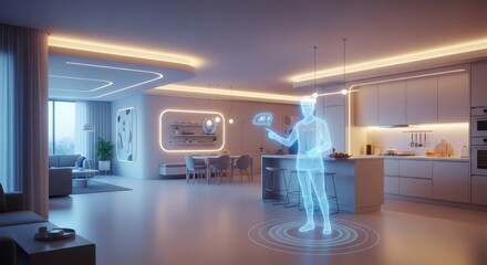 Futuristic Smart Home Technology Immersive Holographic Experiences