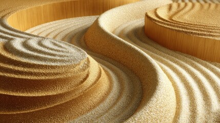 Sand art, zen garden design