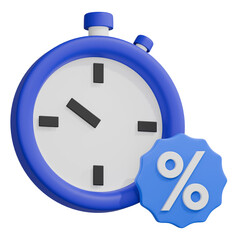 Timer Discount 3D Icon
