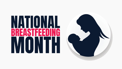 National Breastfeeding Month Designs, Motherhood and Baby Care Vector Art