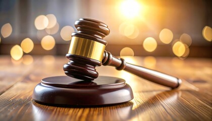 Gavel rests dramatically on the wood