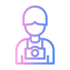 bloggers Line Gradient Icon