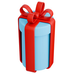 Gift Box Blue Red 3D Icon