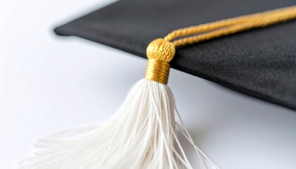 Close-up of a graduation cap tassel.