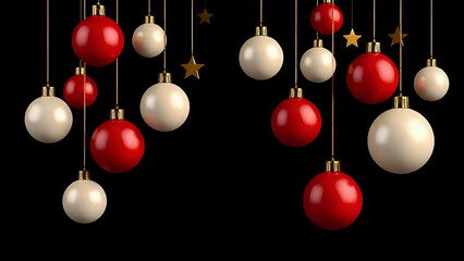 christmas balls on white background