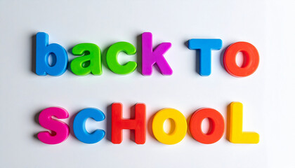 Fototapeta premium Colorful Alphabet Magnets on Refrigerator. Back to School Concept. Generated image