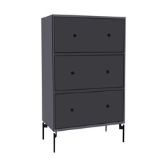 Vector illustration set of modern drawer cabinets and dressers in various styles and colors. Ideal for interior design, furniture catalogs, or home organization visuals.